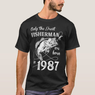 Camiseta Apenas O Maior Nascer Pescador Em 1987