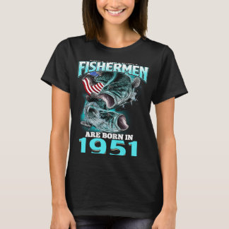 Camiseta Apenas O Melhor Nascer Pescador Em 1951