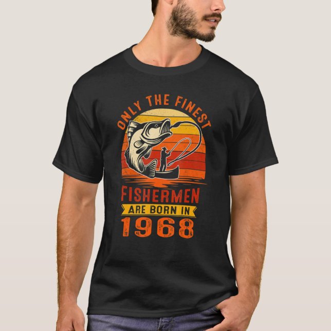 Camiseta Apenas Os Maiores Pescadores Foram Nasceres Em 196 (Frente)