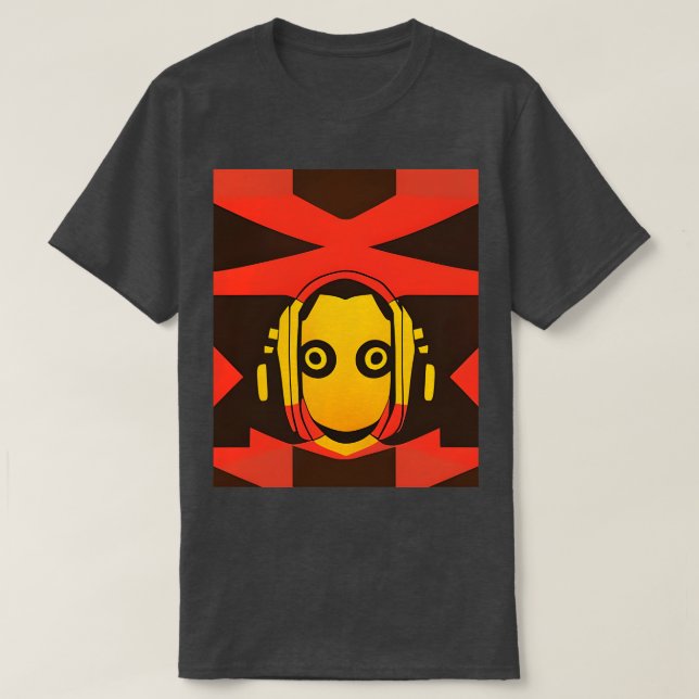 Camiseta apenas ouvindo música (Frente do Design)