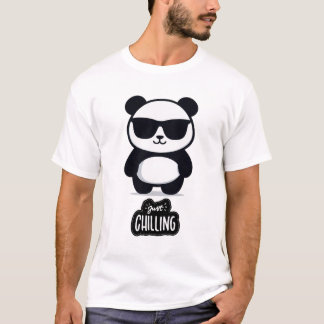 Camiseta Apenas Panda Relaxado & Vibrações Legais