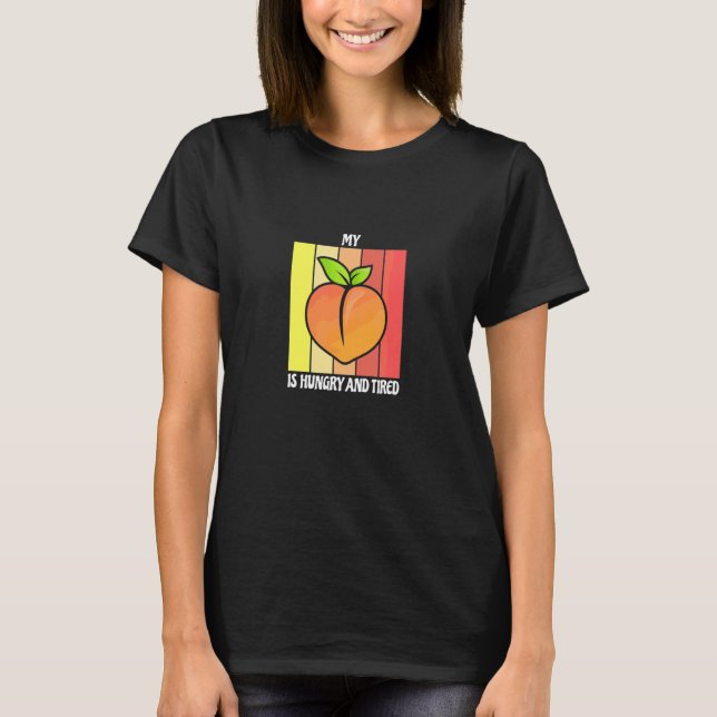 Camiseta Apenas Peach Fruta Apricot, Impressão, Fome E Cans (Frente)