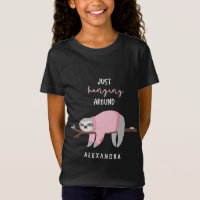 Apenas pendurado em preguiça rosa