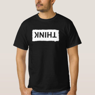 Camiseta Apenas pense... Tipografia Engraçada De Estúpidos