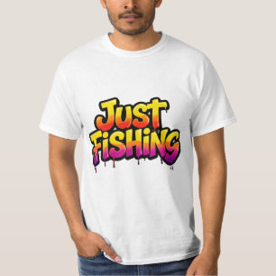Camiseta Apenas Pescando Arco-íris Gotejante Presente Diver