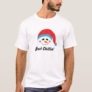 Camiseta Apenas Relaxando Boneco de Neve