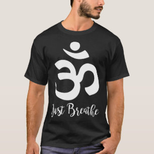 Camiseta Apenas Respire Símbolo Yoga Espiritual Namaste
