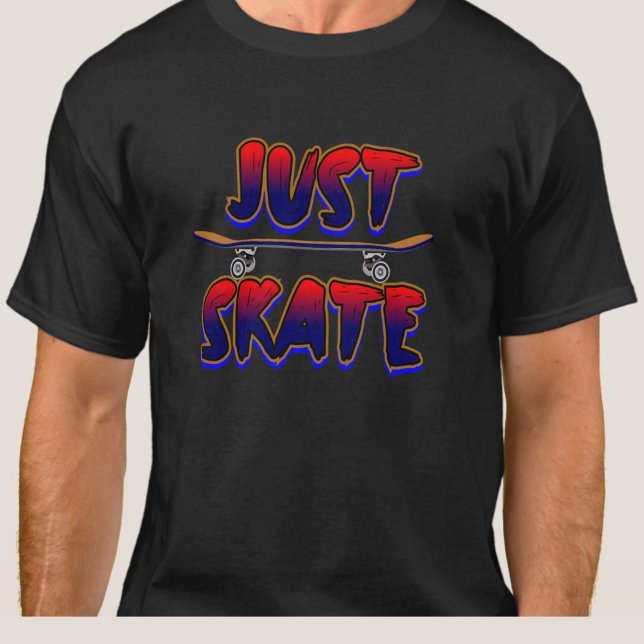 Camiseta Apenas Skate Skateboard Red Blue Skateboarder (Criador carregado)