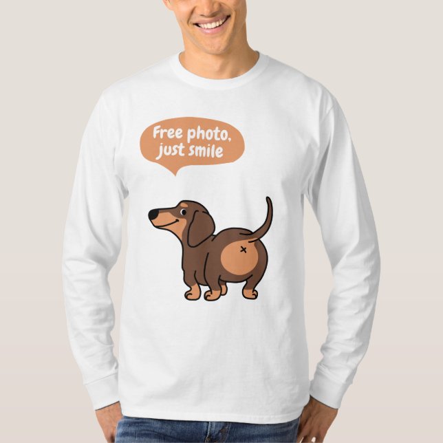 Camiseta apenas sorria, foto livre (Frente)