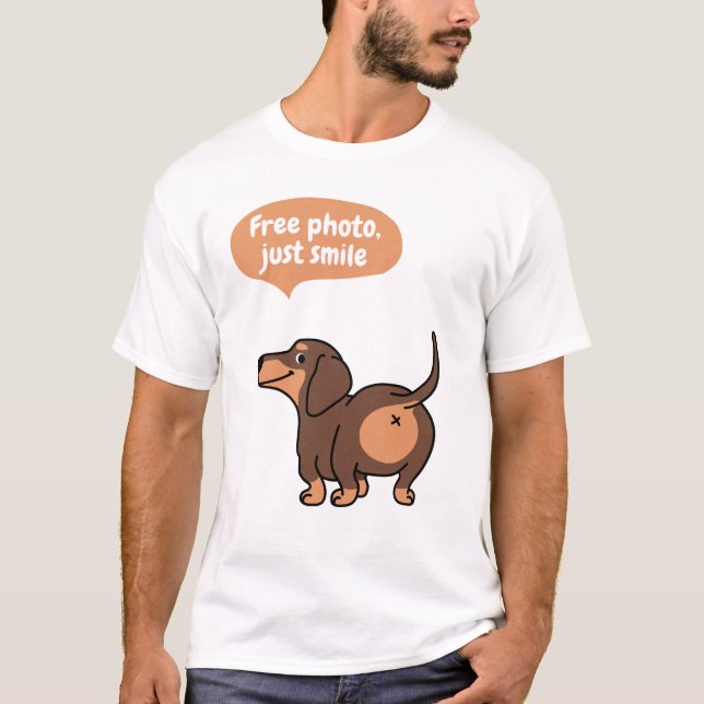Camiseta apenas sorria, foto livre (Frente)