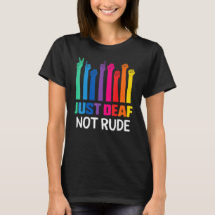Camiseta Apenas Surdo Não É Grosseiro Conscientização Surda