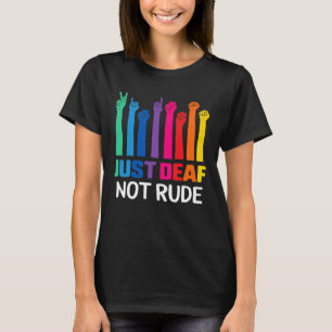 Camiseta Apenas Surdo Não É Grosseiro Conscientização Surda