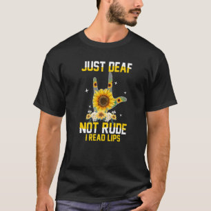 Camiseta Apenas Surdo Não Rude Ouvir Imparo Sinal De Asl Su