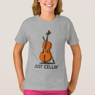 Camiseta Apenas Tocando Violoncelo Performance Música Celo