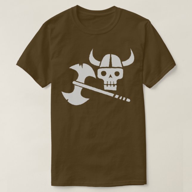 Camiseta Apenas um crânio Viking (Frente do Design)