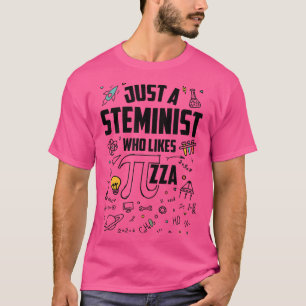 Camiseta Apenas Um Esteminista Que Gosta De Pizza, Engraçad