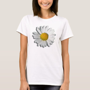 Camiseta Apenas um Flor Marguerite + seu texto e suas ideia