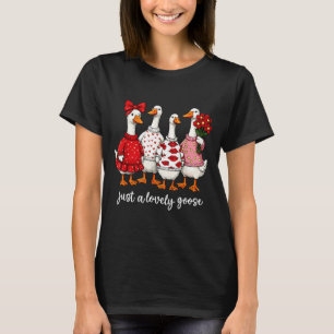 Camiseta Apenas Um Ganso Adorável Ganso Bobo Dia dos Namora