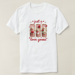 Camiseta Apenas um ganso amoroso, Coquete de ganso fofo do
