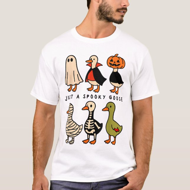 Camiseta Apenas Um Ganso De Bobo De Ganso Louco No Hallowee (Frente)