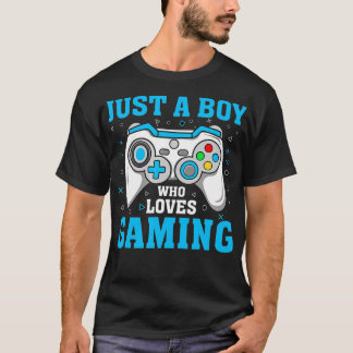 Camiseta APENAS UM GAROTO QUE ADORA JOGAR Jogos Engraçados