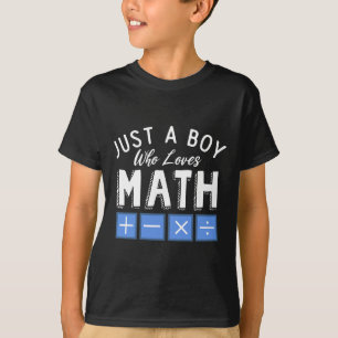 Camiseta Apenas um garoto que ama álgebra matemática engraç