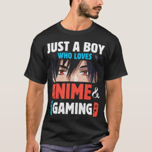 Camiseta Apenas um garoto que ama anime e jogos Anime Mangá