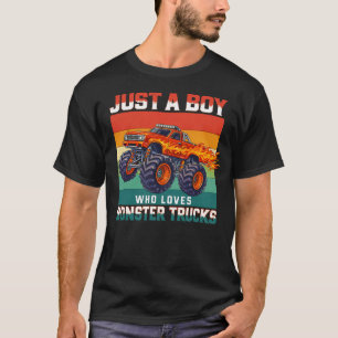Camiseta Apenas um garoto que ama caminhões monstro