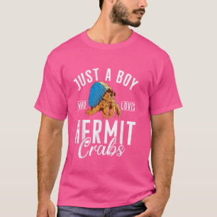 Camiseta Apenas um garoto que ama caranguejos eremitas