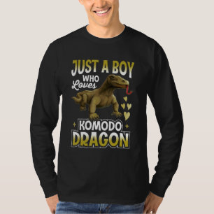 Camiseta Apenas um garoto que ama fantasia de dragão de Kom