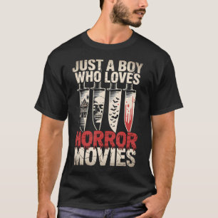 Camiseta Apenas um garoto que ama filmes de terror