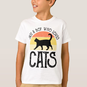 Camiseta Apenas um garoto que ama gatos