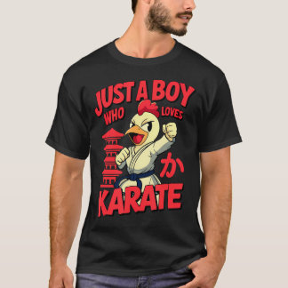 Camiseta Apenas um garoto que ama Karate Artes Marciais Kar