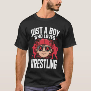 Camiseta Apenas um garoto que ama luta livre Amador Casamen