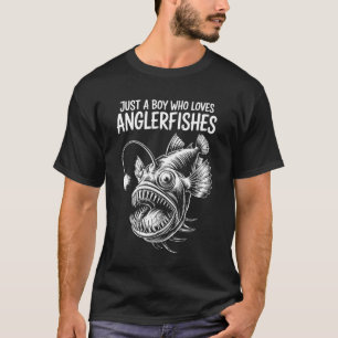 Camiseta Apenas um garoto que ama peixes-pescadores, pesca