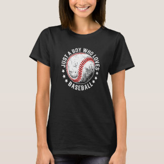 Camiseta Apenas um garoto que ama pl de beisebol favorito n