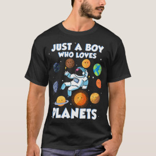 Camiseta Apenas um garoto que ama planetas astrologia ciênc