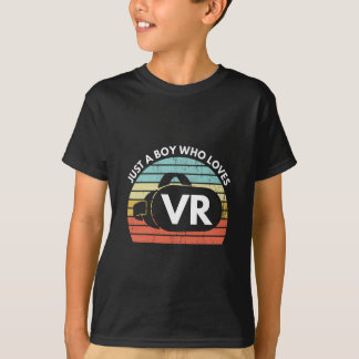 Camiseta Apenas um garoto que ama Vr Atleta de realidade vi