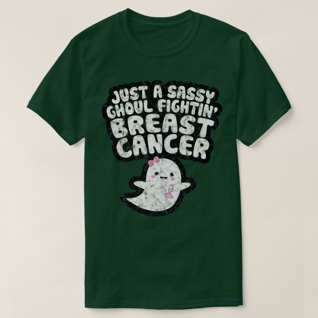 Camiseta Apenas um Ghoul Sassy lutando contra o Cancer Fant (Frente do Design)