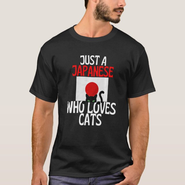 Camiseta Apenas Um Japonês Que Ama Gatos Para Todo O Japão (Frente)