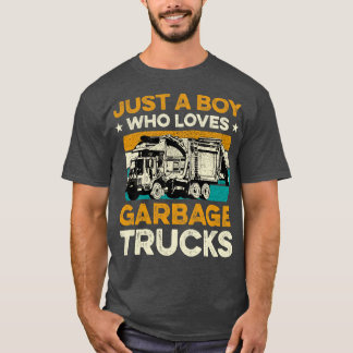 Camiseta Apenas Um Menino Que Adora A Vintage De Caminhões 