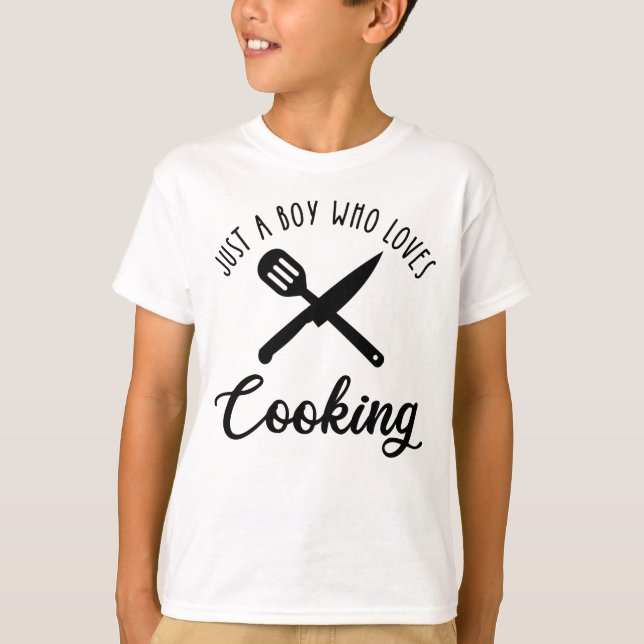Camiseta Apenas Um Menino Que Adora Cozinhar (Frente)