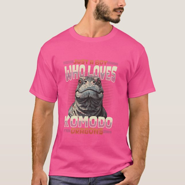 Camiseta Apenas Um Menino Que Adora Dragões Komodo (Frente)