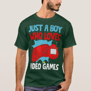 Camiseta Apenas Um Menino Que Adora Gamers De Videos games 