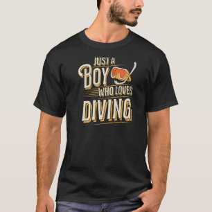 Camiseta Apenas Um Menino Que Adora Mergulhar Divemaster Di