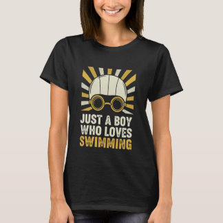 Camiseta Apenas um menino que adora natação