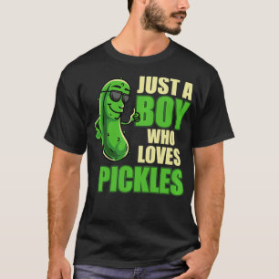 Camiseta Apenas Um Menino Que Adora Pickles Engraçado Pickl