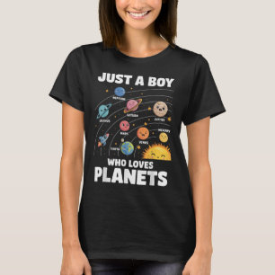 Camiseta Apenas Um Menino Que Ama A Ciência Do Sistema Sola