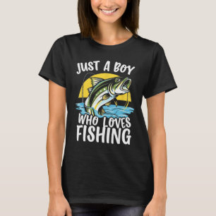 Camiseta Apenas um menino que ama a pesca Delícia do Pescad