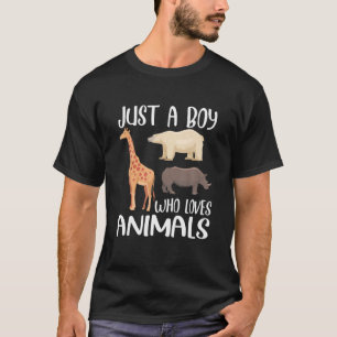 Camiseta Apenas Um Menino Que Ama Animais Polar Bear Gira